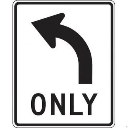 Accuform LANE GUIDANCE SIGN LEFT TURN ONLY FRR035RA FRR035RA